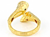 White Cubic Zirconia 18k Yellow Gold Over Bronze And Black Rhodium Ring 3.00ctw