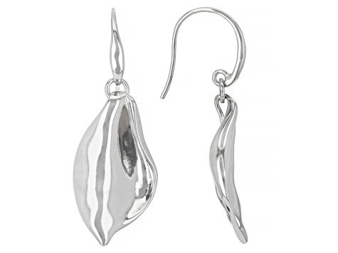 Rhodium Over Sterling Silver Earrings