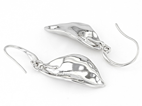 Rhodium Over Sterling Silver Earrings