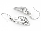 Rhodium Over Sterling Silver Earrings