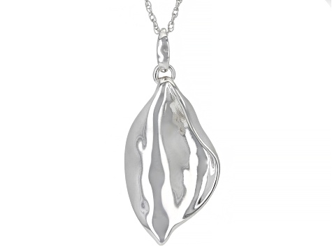 Rhodium Over Sterling Silver Pendant With Chain