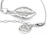 Rhodium Over Sterling Silver Pendant With Chain