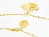 18k Yellow Gold Over Sterling Silver Gingko Leaf Pendant With Chain