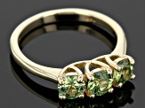 Green Demantoid 10k Yellow Gold Band Ring .99ctw