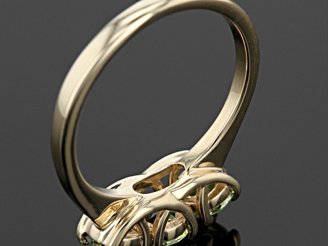 Green Demantoid 10k Yellow Gold Band Ring .99ctw