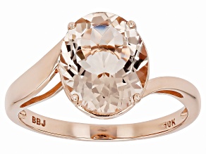 Morganite 10k Rose Gold Ring 2.55ct