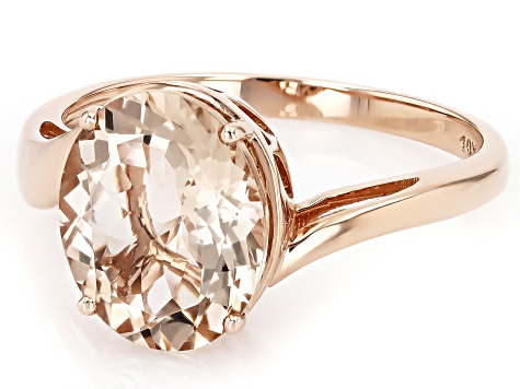 Morganite 10k Rose Gold Ring 2.55ct