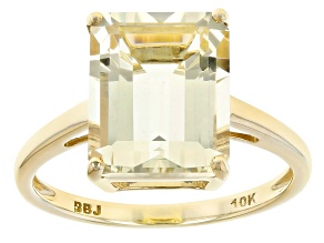 Yellow Labradorite 10k Yellow Gold Ring 3.65ct