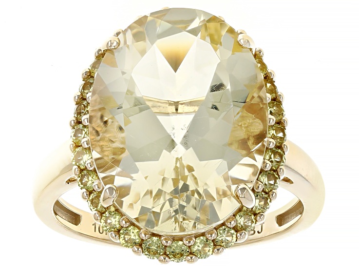 10k online Yellow Gold Sapphire Ring size 7.5