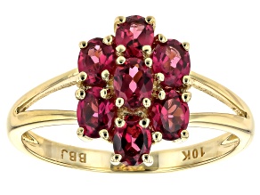 Grape Color Garnet 10k Yellow Gold Ring 1.31ctw