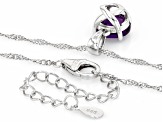 African Amethyst Rhodium Over Silver Solitaire Pendant With Chain 2.28ct