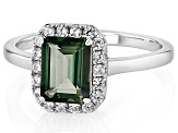 Green Labradorite Rhodium Over Sterling Silver Halo Ring 1.72ctw ...