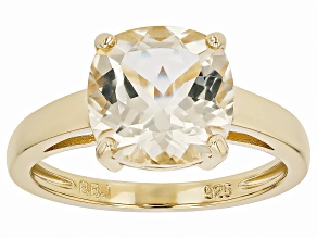 Yellow Labradorite 18k Yellow Gold Over Sterling Silver Ring 3.22ct