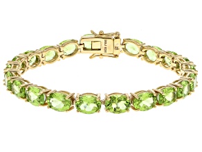 Peridot 18k Yellow Gold Over Sterling Silver Bracelet 22.85ctw
