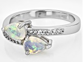 Buttercup Ethiopian Opal Rhodium Over Silver Ring 0.80ctw