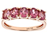 Color Shift Garnet 18k Rose Gold Over Sterling Silver Ring 1.57ctw