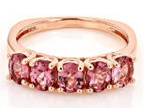 Color Shift Garnet 18k Rose Gold Over Sterling Silver Ring 1.57ctw