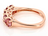 Color Shift Garnet 18k Rose Gold Over Sterling Silver Ring 1.57ctw