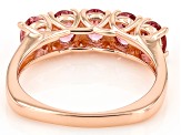 Color Shift Garnet 18k Rose Gold Over Sterling Silver Ring 1.57ctw