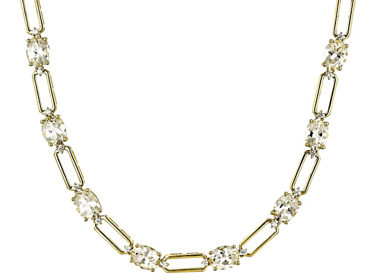 Candlelight Labradorite 18k Yellow Gold Over Sterling Silver Necklace 23.01ctw