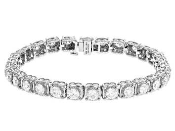 Picture of White Lab-Grown Diamond H SI 10k White Gold Tennis Bracelet 10.00ctw
