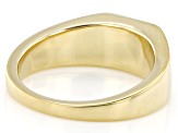 White Lab-Grown Diamond F-G VS 14k Yellow Gold Over Sterling Silver Mens Solitaire Ring 0.20ctw