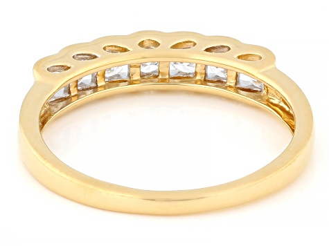 White Lab-Grown Diamond F-G SI 14k Yellow Gold Over Sterling Silver Band Ring 0.45ctw