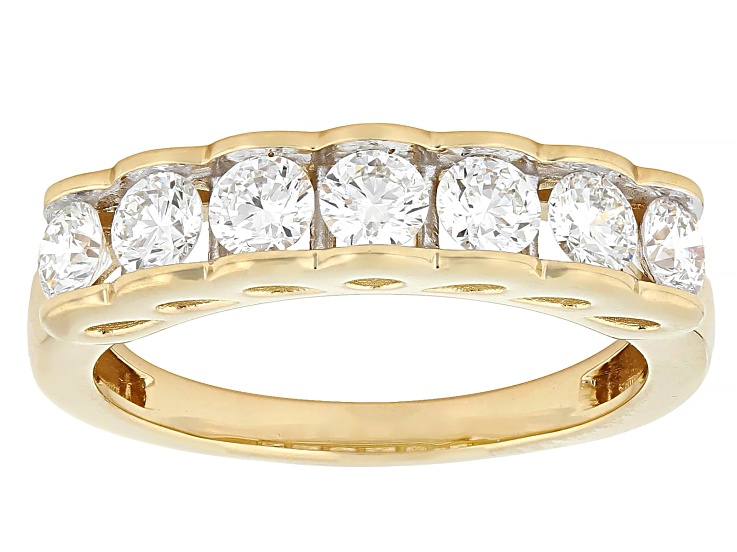 White Lab-Grown Diamond F-G SI 14k Yellow Gold Over Sterling Silver Band Ring 1.00ctw