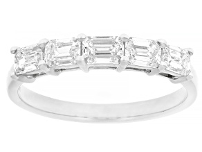White Lab-Grown Diamond H SI1 10k White Gold Band Ring 1.00ctw
