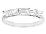 White Lab-Grown Diamond H SI1 10k White Gold Band Ring 1.00ctw
