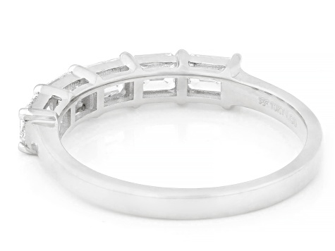 White Lab-Grown Diamond H SI1 10k White Gold Band Ring 1.00ctw