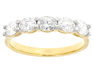 White Lab-Grown Diamond H SI1 10k Yellow Gold Band Ring 2.00ctw