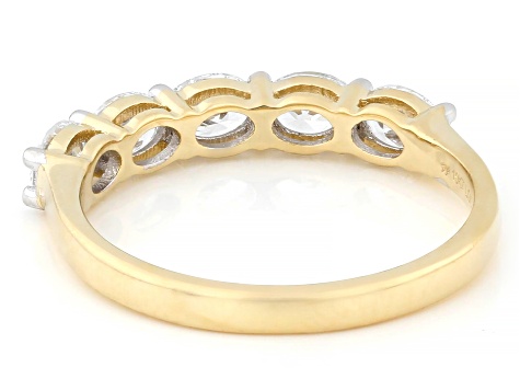 White Lab-Grown Diamond H SI1 10k Yellow Gold Band Ring 1.00ctw