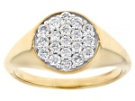 White Lab-Grown Diamond H SI1 Rhodium Over Sterling Silver