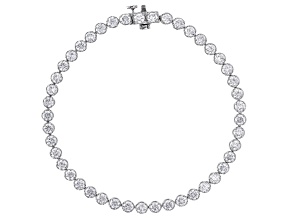White Lab-Grown Diamond H SI1 10k White Gold Tennis Bracelet 5.00ctw