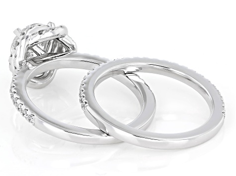 White Lab-Grown Diamond Certified H SI1 10k White Gold Halo