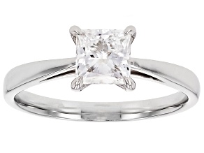 Princess Cut White Lab-Grown Diamond H SI1 10K White Gold Solitaire Ring 0.95ct