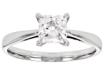 Princess Cut White Lab-Grown Diamond H SI1 10K White Gold Solitaire Ring 0.95ct