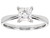 Princess Cut White Lab-Grown Diamond H SI1 10K White Gold Solitaire Ring 0.95ct