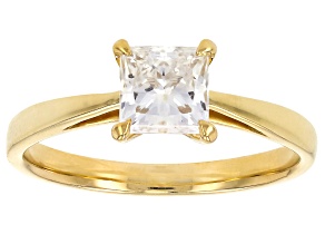 Princess Cut White Lab-Grown Diamond H SI1 10K Yellow Gold Solitaire Ring 0.95ct