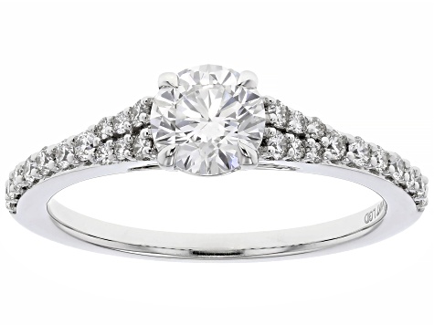 White Lab-Grown Diamond H SI1 10K White Gold Solitaire Ring 1.00ctw