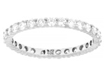 White Lab-Grown Diamond G-H SI 10K White Gold Eternity Band Ring 1.00ctw