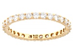 White Lab-Grown Diamond G-H SI 10K Yellow Gold Eternity Band Ring 1.00ctw