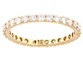 White Lab-Grown Diamond G-H SI 10K Yellow Gold Eternity Band Ring 1.00ctw