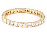 White Lab-Grown Diamond G-H SI 10K Yellow Gold Eternity Band Ring 1.00ctw
