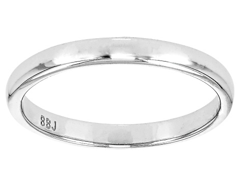 White Lab-Grown Diamond H SI Rhodium Over Sterling Silver Ring With Matching Band 1.00ctw