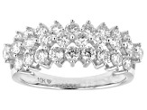White Lab-Grown Diamond H SI 10k White Gold Band Ring 1.50ctw
