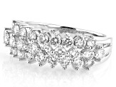 White Lab-Grown Diamond H SI 10k White Gold Band Ring 1.50ctw