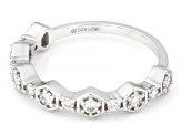 White Lab-Grown Diamond G-H VS Rhodium Over Sterling Silver Ring 0.40ctw