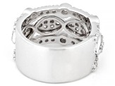 White Lab-Grown Diamond G-H VS Rhodium Over Sterling Silver Ring 1.35ctw